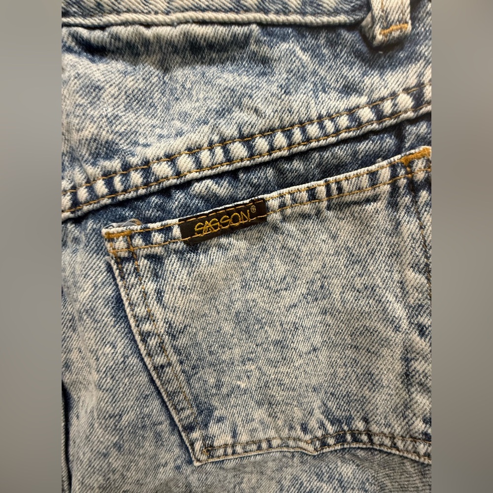 Vintage B Sasson Acid Washed Denim Skirt. Size 9. - Picture 6 of 10